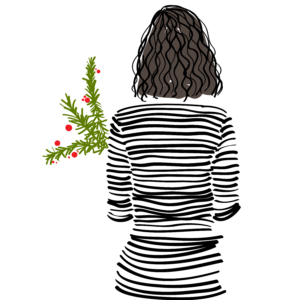 Christmas Twig Ready-to-Print Illustration Download for Personal Use