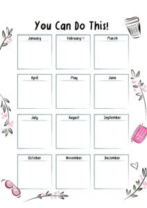 You Can Do This Monthly Goal-Setting Worksheet Free Download
